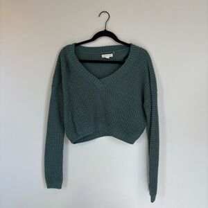 Aeropostale Women's V-Neck Sweater - Deep Teal